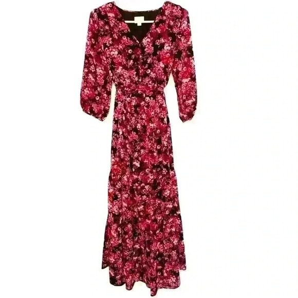 Isabel Maternity Floral Patterned Empire Waist Maxi Dress Size Small - Picture 1 of 10